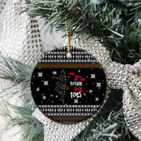 Ballet Pointe Christmas Design Ceramic Ornament Xmas Holiday Patterns - Wonder Print Shop