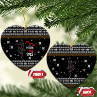 Ballet Pointe Christmas Design Ceramic Ornament Xmas Holiday Patterns - Wonder Print Shop
