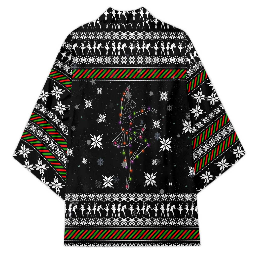 Ballet Pointe Christmas Design Kimono Xmas Holiday Patterns - Wonder Print Shop