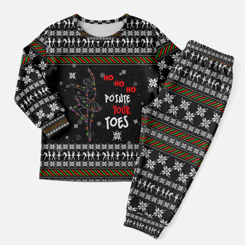 Ballet Pointe Christmas Design Christmas Pajama Set Xmas Holiday Patterns - Wonder Print Shop