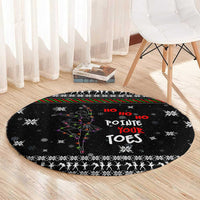 Ballet Pointe Christmas Design Round Carpet Xmas Holiday Patterns - Wonder Print Shop