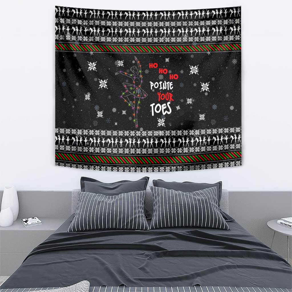 Ballet Pointe Christmas Design Tapestry Xmas Holiday Patterns - Wonder Print Shop