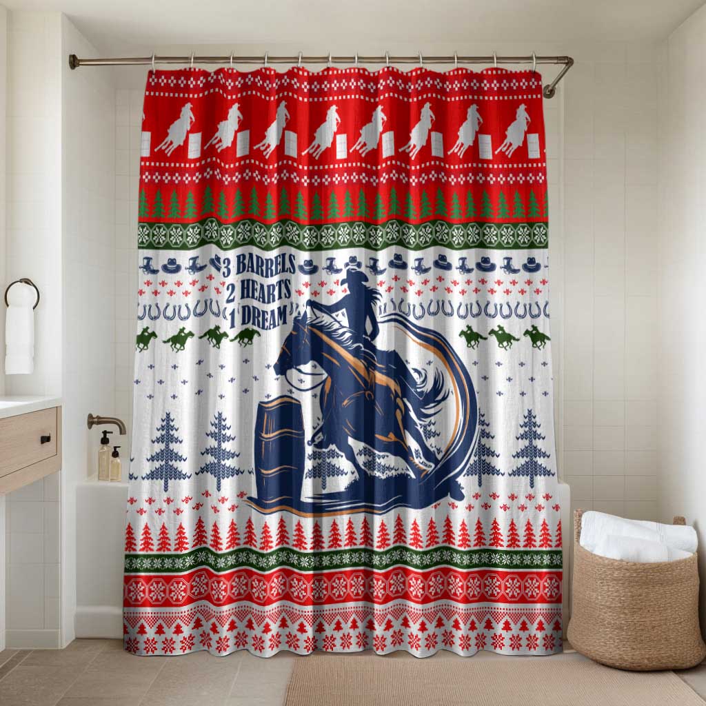 Barrel Racing Christmas Bathroom Set Xmas Holiday Patterns - Wonder Print Shop