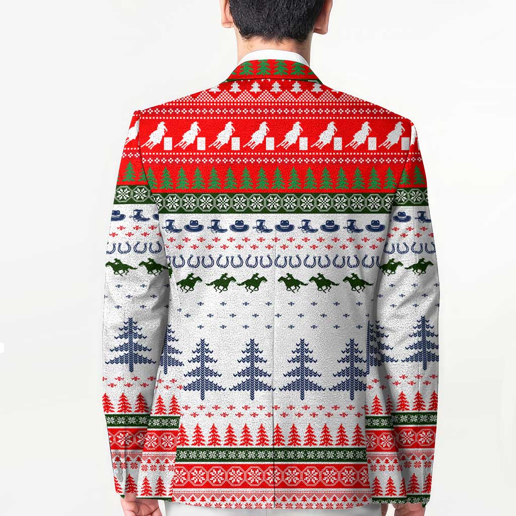 Barrel Racing Christmas Blazer Xmas Holiday Patterns - Wonder Print Shop