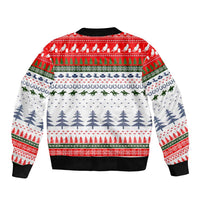 Barrel Racing Christmas Bomber Jacket Xmas Holiday Patterns - Wonder Print Shop