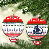 Barrel Racing Christmas Ceramic Ornament Xmas Holiday Patterns - Wonder Print Shop