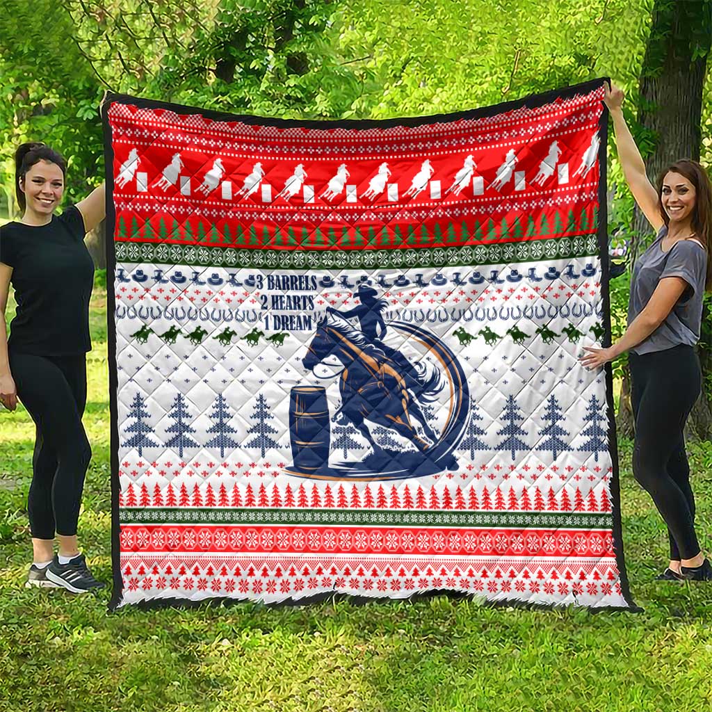 Barrel Racing Christmas Quilt Xmas Holiday Patterns - Wonder Print Shop