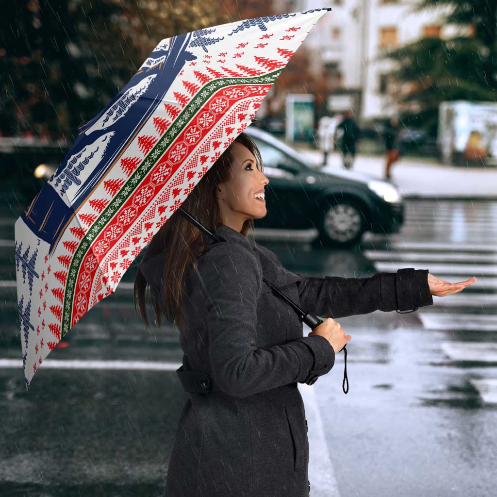 Barrel Racing Christmas Umbrella Xmas Holiday Patterns - Wonder Print Shop
