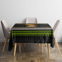 African Safari Black Santa Christmas Tablecloth Ugly Pattern Sunset Baobab Tree Africa Map