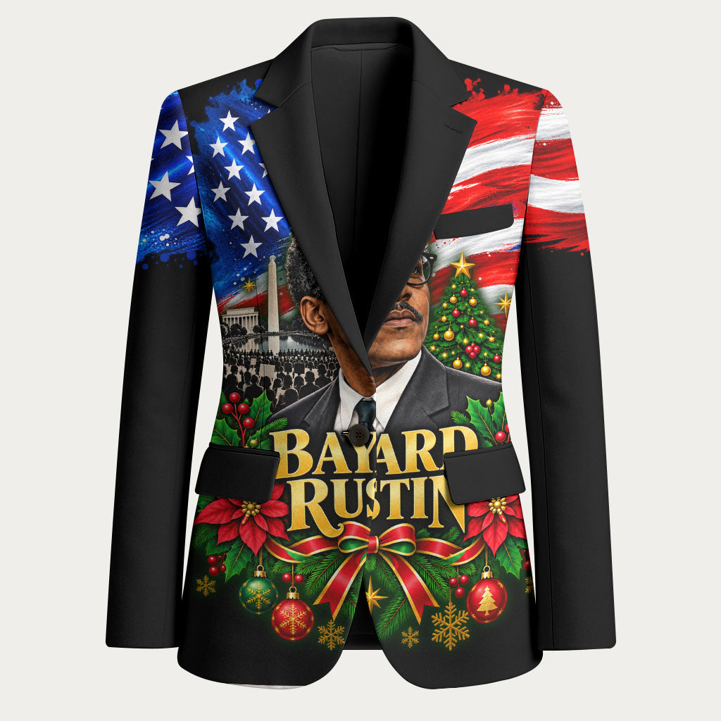 Bayard Rustin American Flag Christmas Blazer Civil Rights Leader March On Washington Holiday