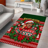 Bayard Rustin Christmas Area Rug Ugly Christmas Pattern Retro Fair Isle