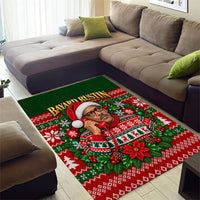 Bayard Rustin Christmas Area Rug Ugly Christmas Pattern Retro Fair Isle