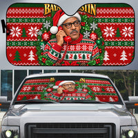 Bayard Rustin Christmas Auto Sun Shade Ugly Christmas Pattern Retro Fair Isle