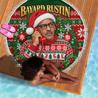 Bayard Rustin Christmas Beach Blanket Ugly Christmas Pattern Retro Fair Isle