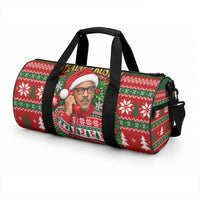 Bayard Rustin Christmas Duffle Bag Ugly Christmas Pattern Retro Fair Isle