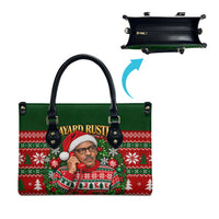 Bayard Rustin Christmas Leather Bag Ugly Christmas Pattern Retro Fair Isle