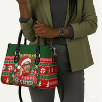 Bayard Rustin Christmas Leather Bag Ugly Christmas Pattern Retro Fair Isle