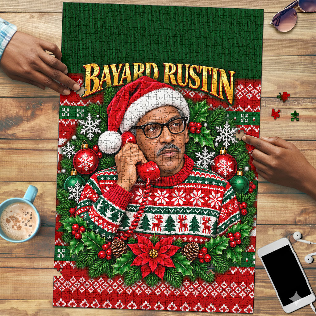 Bayard Rustin Christmas Puzzle Ugly Christmas Pattern Retro Fair Isle