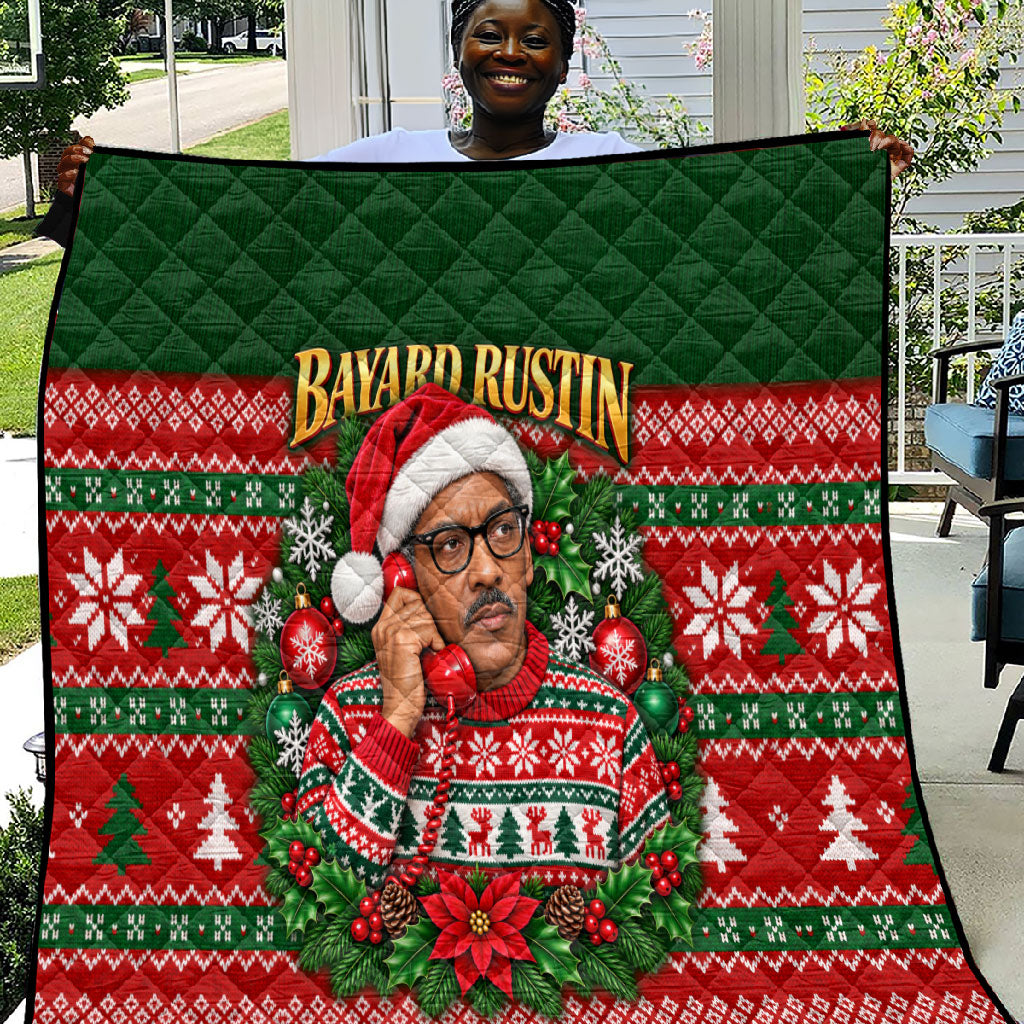 Bayard Rustin Christmas Quilt Ugly Christmas Pattern Retro Fair Isle