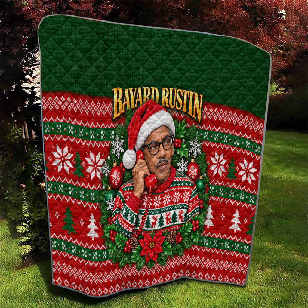 Bayard Rustin Christmas Quilt Ugly Christmas Pattern Retro Fair Isle