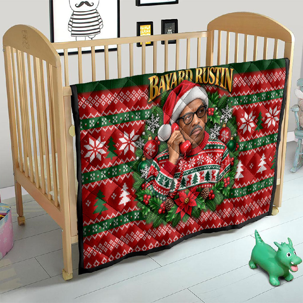 Bayard Rustin Christmas Quilt Ugly Christmas Pattern Retro Fair Isle