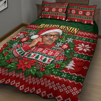 Bayard Rustin Christmas Quilt Bed Set Ugly Christmas Pattern Retro Fair Isle