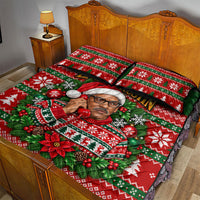 Bayard Rustin Christmas Quilt Bed Set Ugly Christmas Pattern Retro Fair Isle