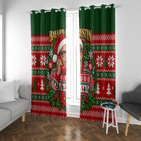 Bayard Rustin Christmas Window Curtain Ugly Christmas Pattern Retro Fair Isle
