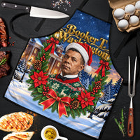 Booker T. Washington Christmas Apron Ugly Christmas Pattern Starry Winter Night