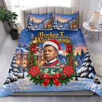 Booker T. Washington Christmas Bedding Set Ugly Christmas Pattern Starry Winter Night
