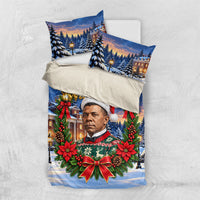 Booker T. Washington Christmas Bedding Set Ugly Christmas Pattern Starry Winter Night