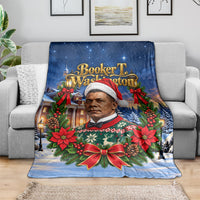 Booker T. Washington Christmas Blanket Ugly Christmas Pattern Starry Winter Night