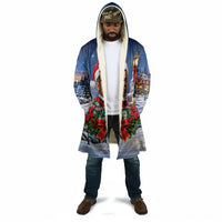 Booker T. Washington Christmas Cloak Ugly Christmas Pattern Starry Winter Night