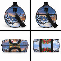 Booker T. Washington Christmas Duffle Bag Ugly Christmas Pattern Starry Winter Night