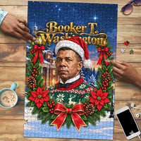 Booker T. Washington Christmas Puzzle Ugly Christmas Pattern Starry Winter Night