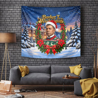 Booker T. Washington Christmas Tapestry Ugly Christmas Pattern Starry Winter Night