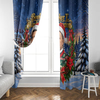 Booker T. Washington Christmas Window Curtain Ugly Christmas Pattern Starry Winter Night