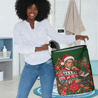 Booker T. Washington Christmas Laundry Basket Ugly Christmas Pattern Vintage Holiday
