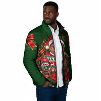 Booker T. Washington Christmas Padded Jacket Ugly Christmas Pattern Vintage Holiday