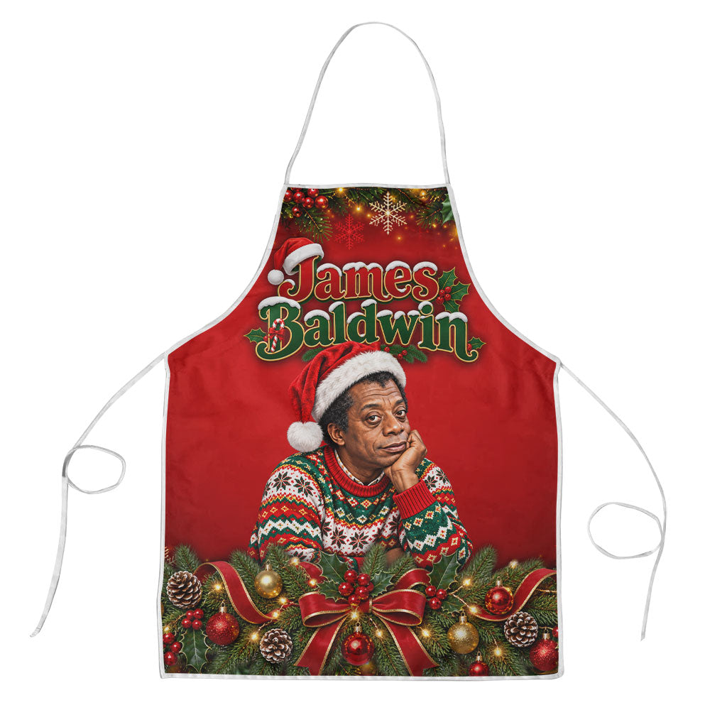 James Baldwin Christmas Apron Ugly Christmas Pattern Vintage Holiday