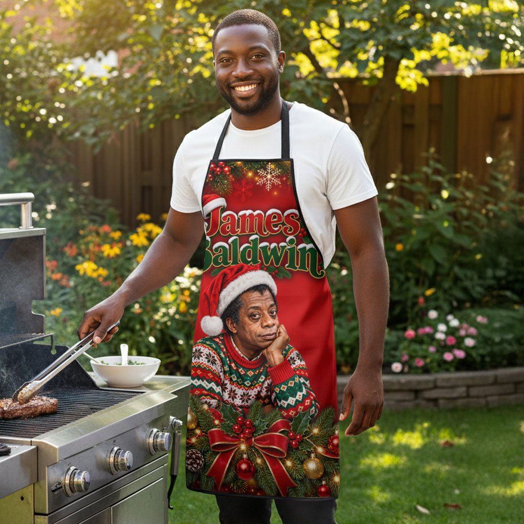 James Baldwin Christmas Apron Ugly Christmas Pattern Vintage Holiday