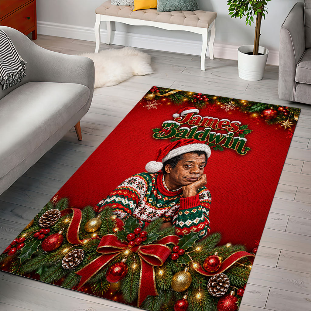 James Baldwin Christmas Area Rug Ugly Christmas Pattern Vintage Holiday