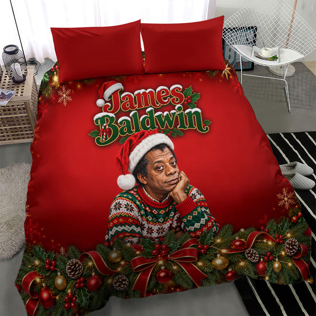 James Baldwin Christmas Bedding Set Ugly Christmas Pattern Vintage Holiday