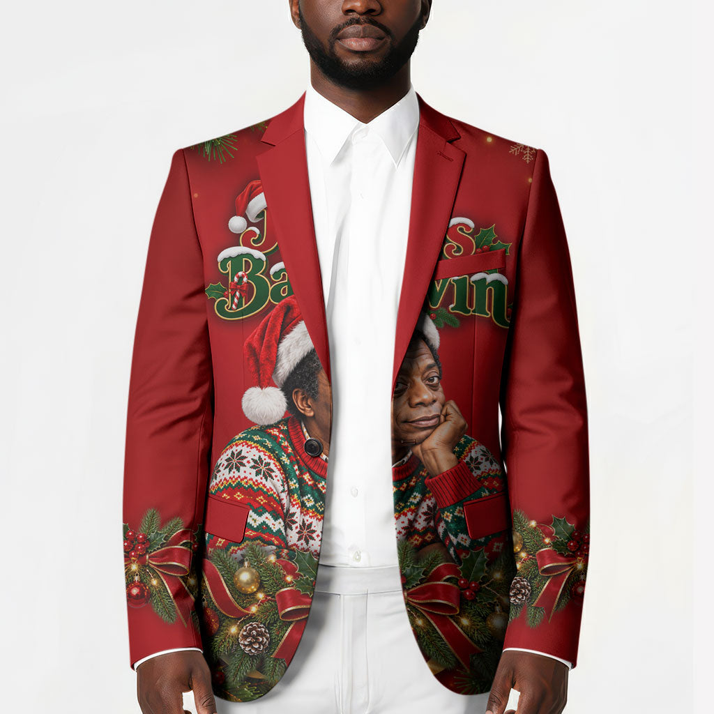 James Baldwin Christmas Blazer Ugly Christmas Pattern Vintage Holiday