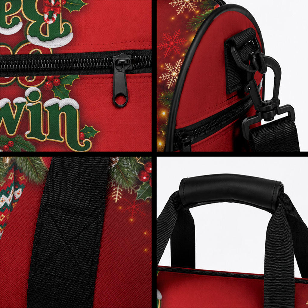 James Baldwin Christmas Duffle Bag Ugly Christmas Pattern Vintage Holiday