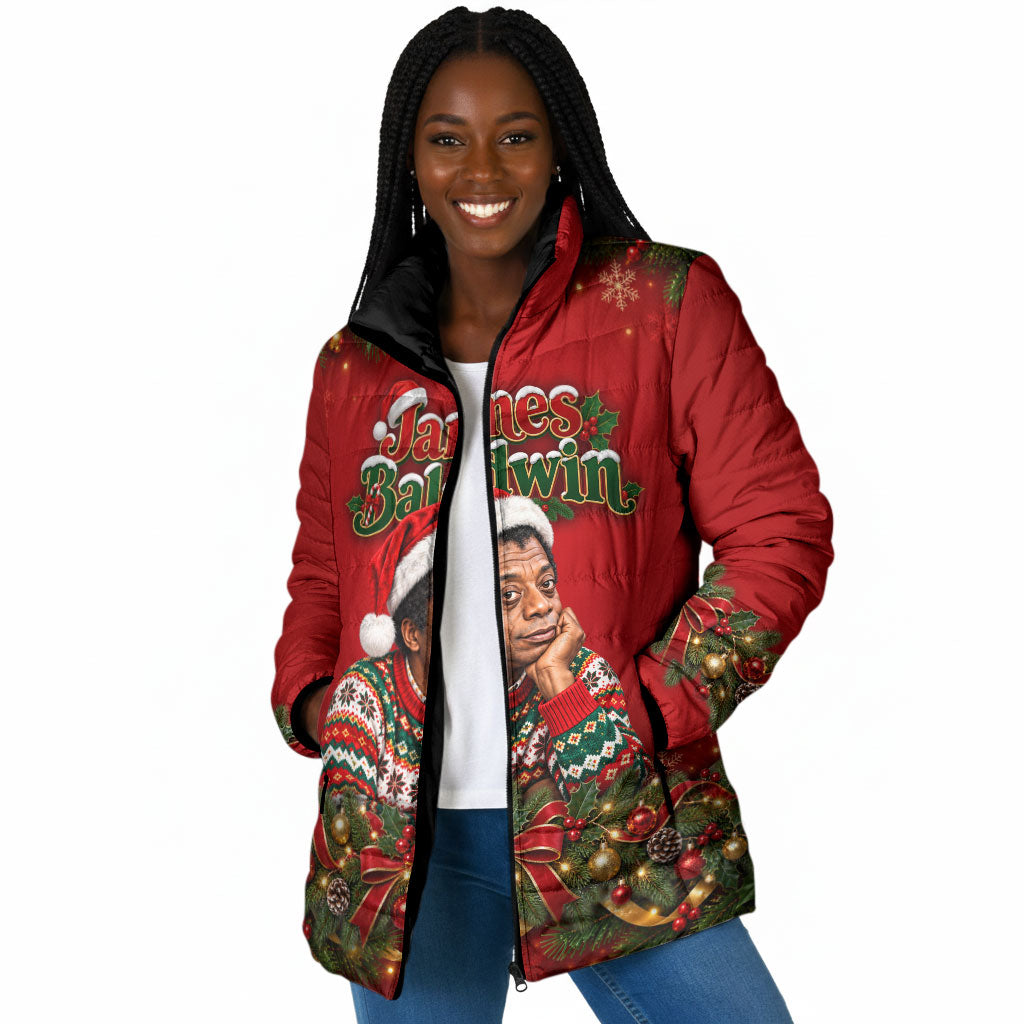 James Baldwin Christmas Padded Jacket Ugly Christmas Pattern Vintage Holiday
