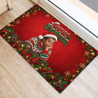 James Baldwin Christmas Rubber Doormat Ugly Christmas Pattern Vintage Holiday