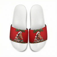 James Baldwin Christmas Slide Sandals Ugly Christmas Pattern Vintage Holiday