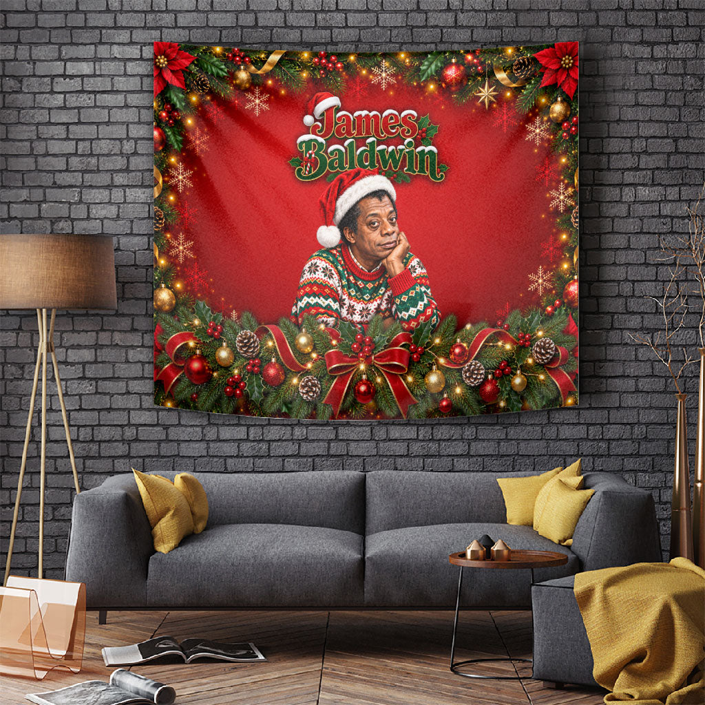 James Baldwin Christmas Tapestry Ugly Christmas Pattern Vintage Holiday