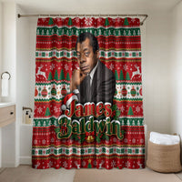 James Baldwin Christmas Bathroom Set African American Author Ugly Christmas Pattern Retro